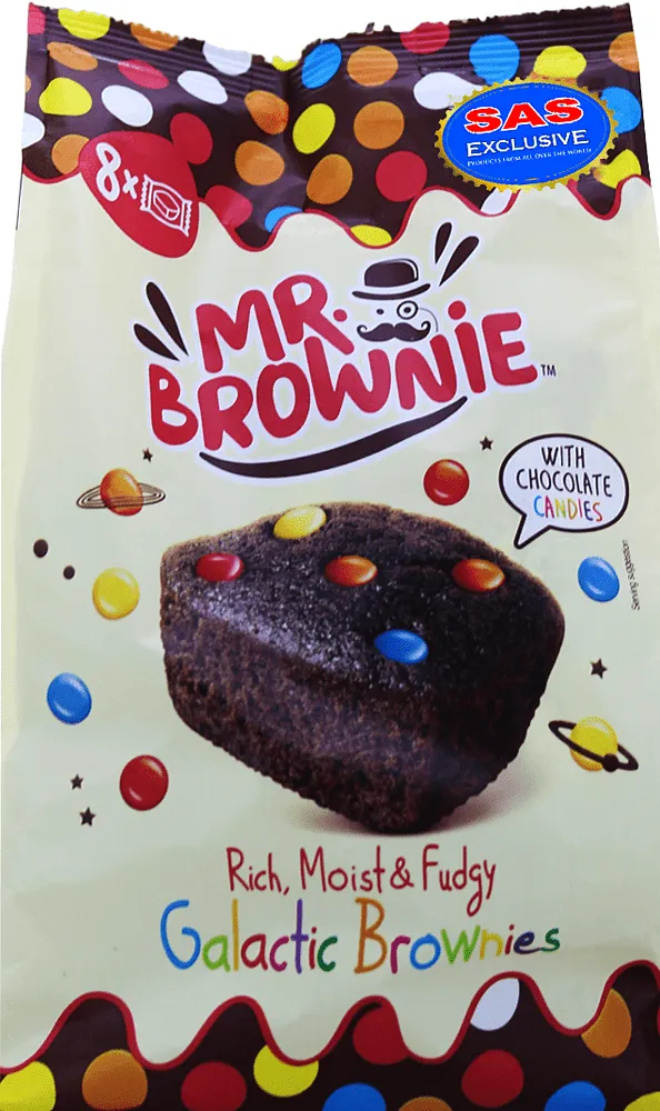Բիսկվիթ բրաունի շոկոլադե կոնֆետներով «Mr. Brownie» 200գ
