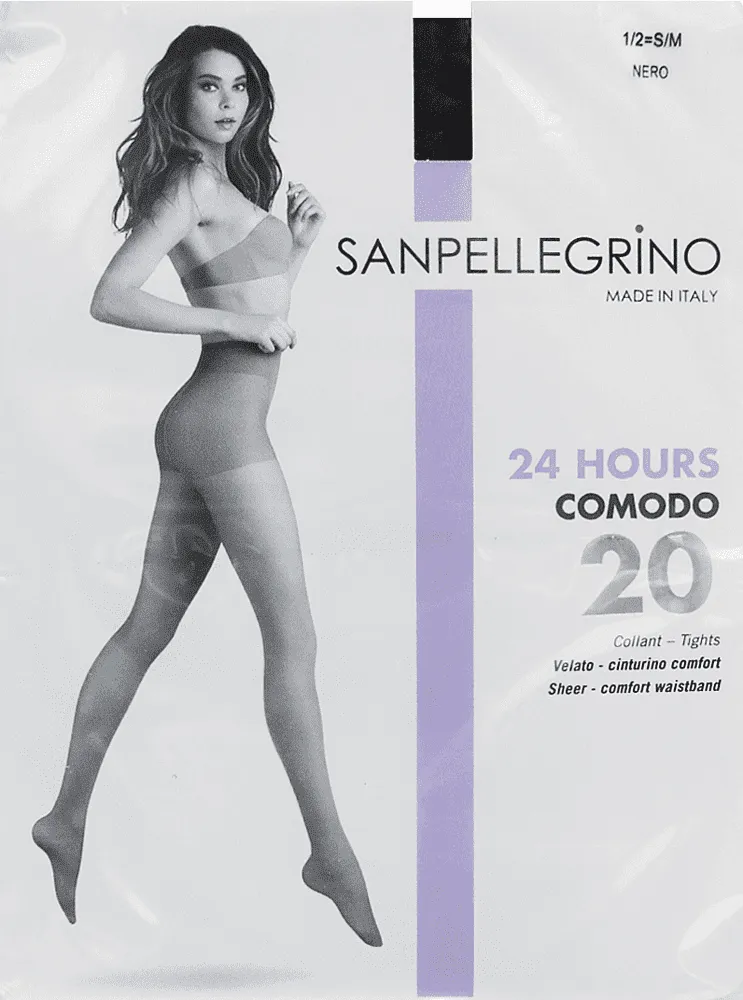 Զուգագուլպա սև «Sanpellegrino Supervelo Nero 20 Den N1/2»