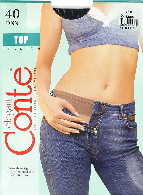 Զուգագուլպա սև «Conte Elegant Top 40 Den N3»