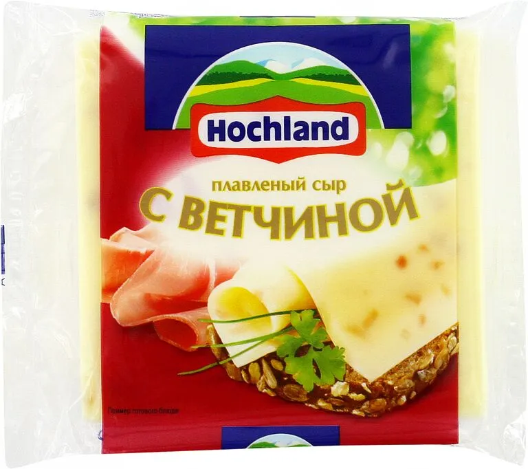 Պանիր հալած խոզապուխտով «Hochland» 150գ 