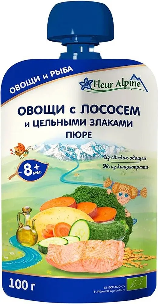 Խյուս սաղմոնի և բանջարեղենների "Fleur Alpine" 100գ