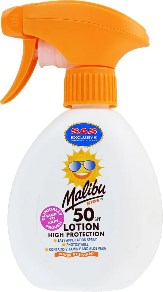 Արևապաշտպան լոսյոն մանկական «Malibu Kids 50 SPF» 300մլ
