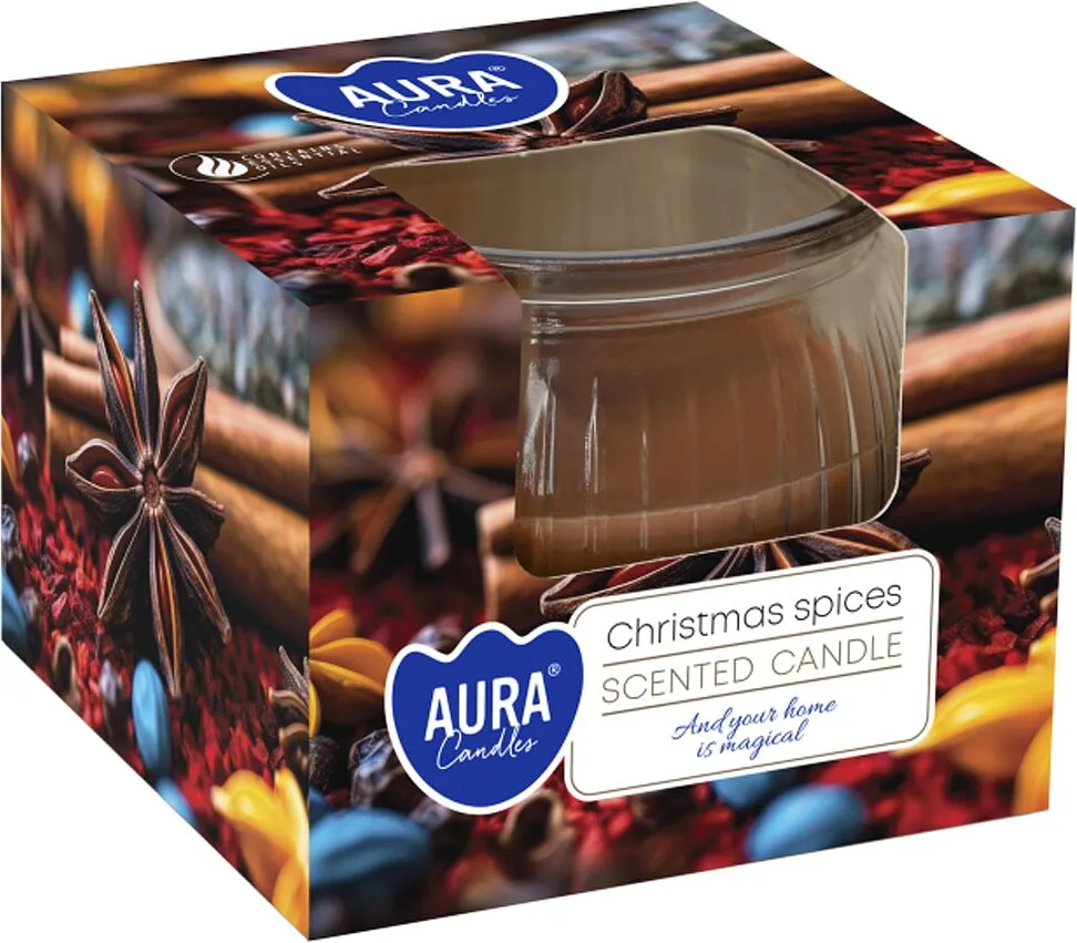 Մոմ անուշաբույր «Aura Christmas Spices» 80գ