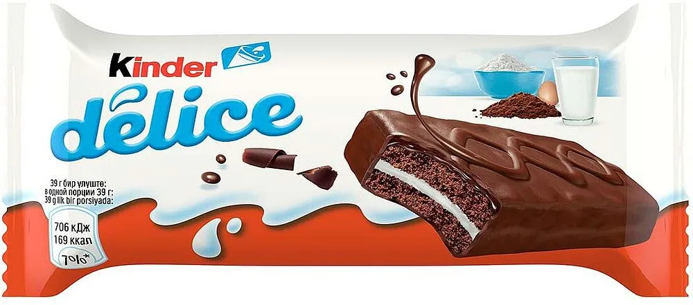 Բիսկվիթ կակաոյի «Kinder Delice» 39գ