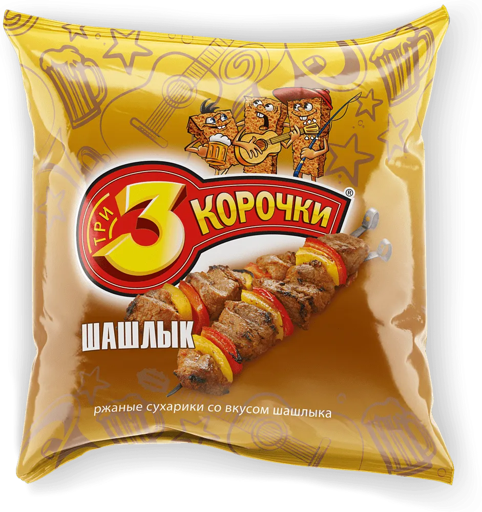 Չորահաց խորովածի «3 Корочки» 80գ