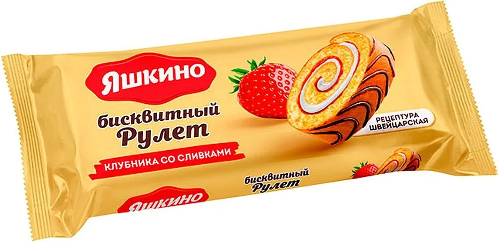 Ռուլետ ելակով և սերուցքով «Яшкино» 200գ