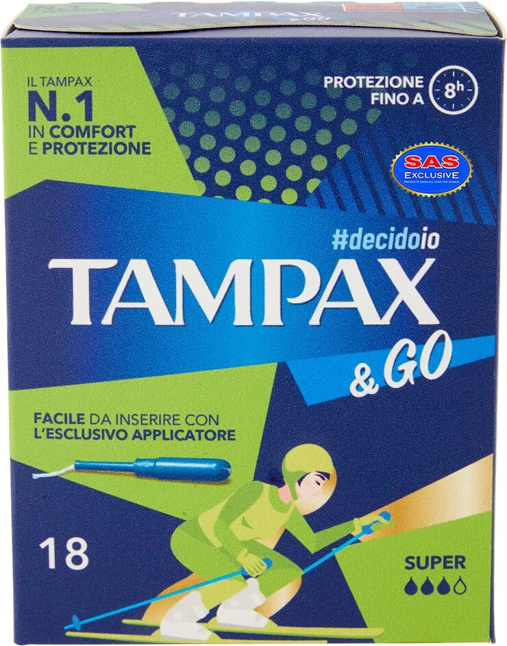 Ներդիրներ «Tampax Go Super» 18 հատ