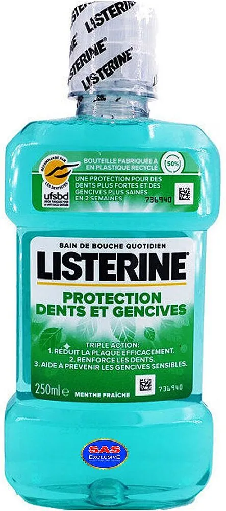 Բերանի խոռոչի ողողման հեղուկ «Listerine Protection Menthe» 250մլ