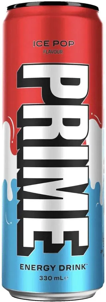 Էներգետիկ գազավորված ըմպելիք «Prime Ice Pop Zero» 0.33լ