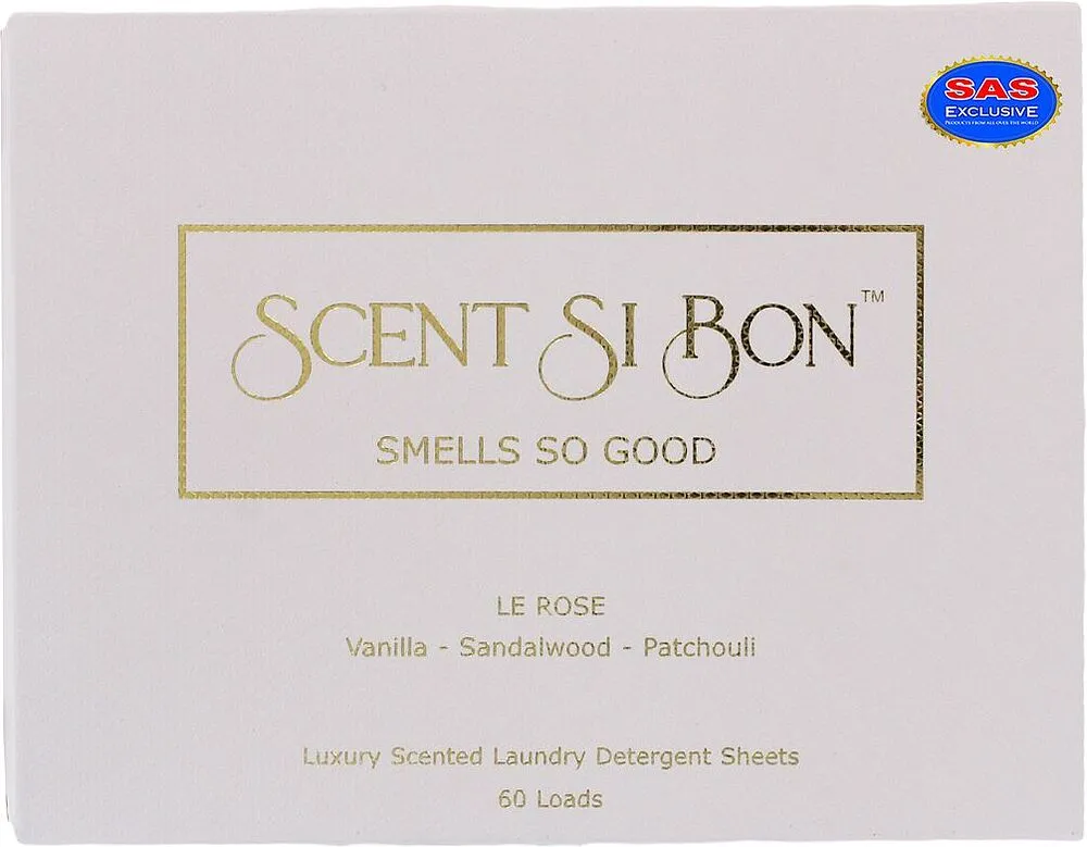 Լվացքի փոշու թերթիկներ «Scent Si Bon Le Rose» 60հատ