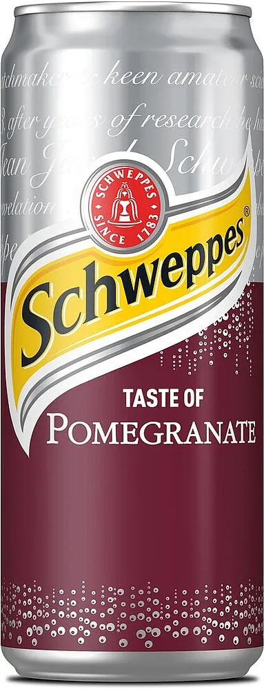 Զովացուցիչ գազավորված ըմպելիք նռան «Schweppes» 0.33լ 