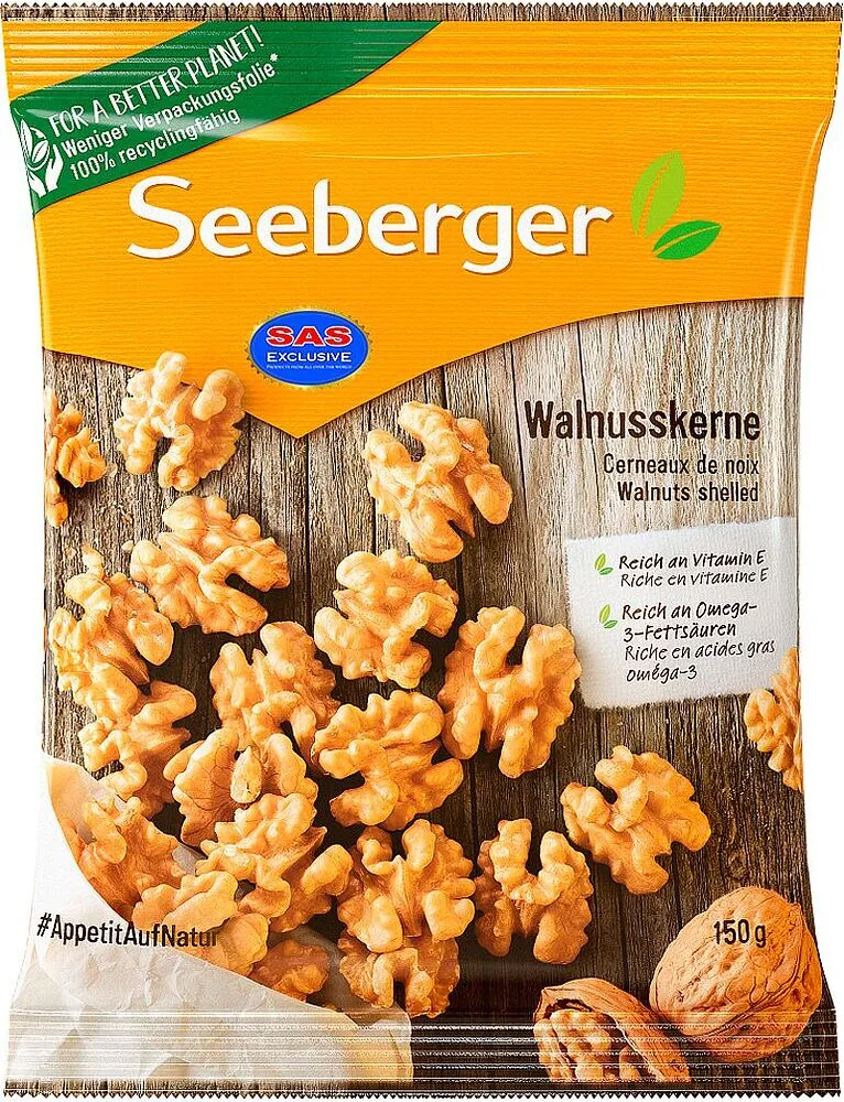 Ընկույզ մաքրած «Seeberger» 150գ