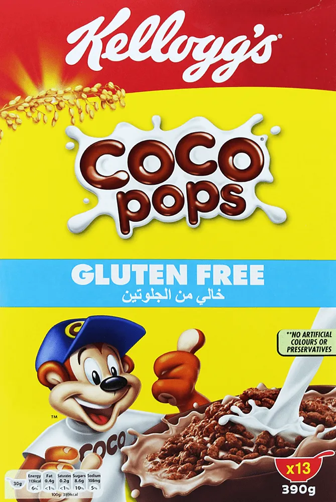 Պատրաստի նախաճաշ «Kellogg's Coco Pops Gluten Free» 390գ