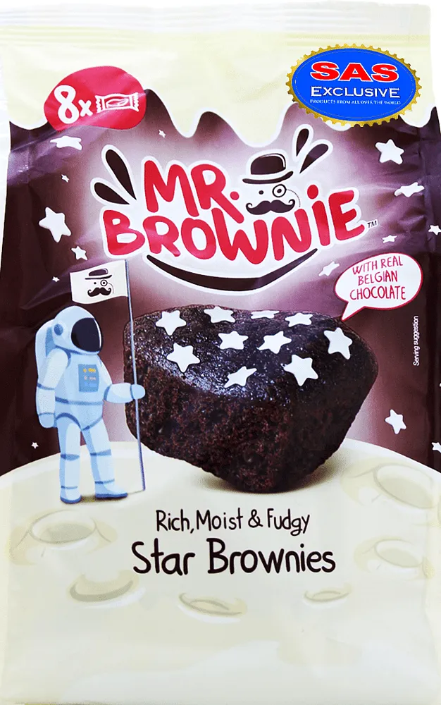 Բիսկվիթ բրաունի շոկոլադե կտորներով «Mr. Brownie» 200գ