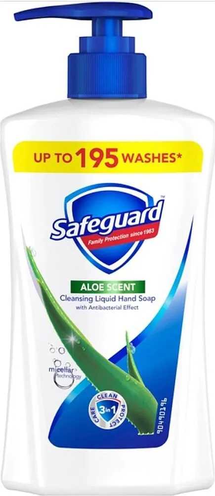 Հեղուկ օճառ «Safeguard Aloe Vera» 390մլ