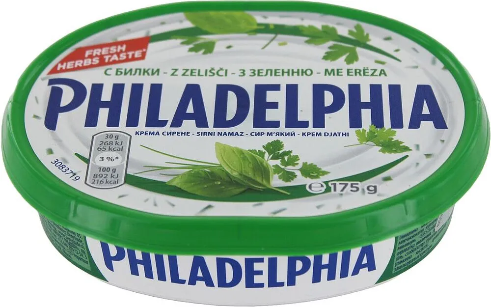 Պանիր կանաչիներով «Philadelphia» 175գ