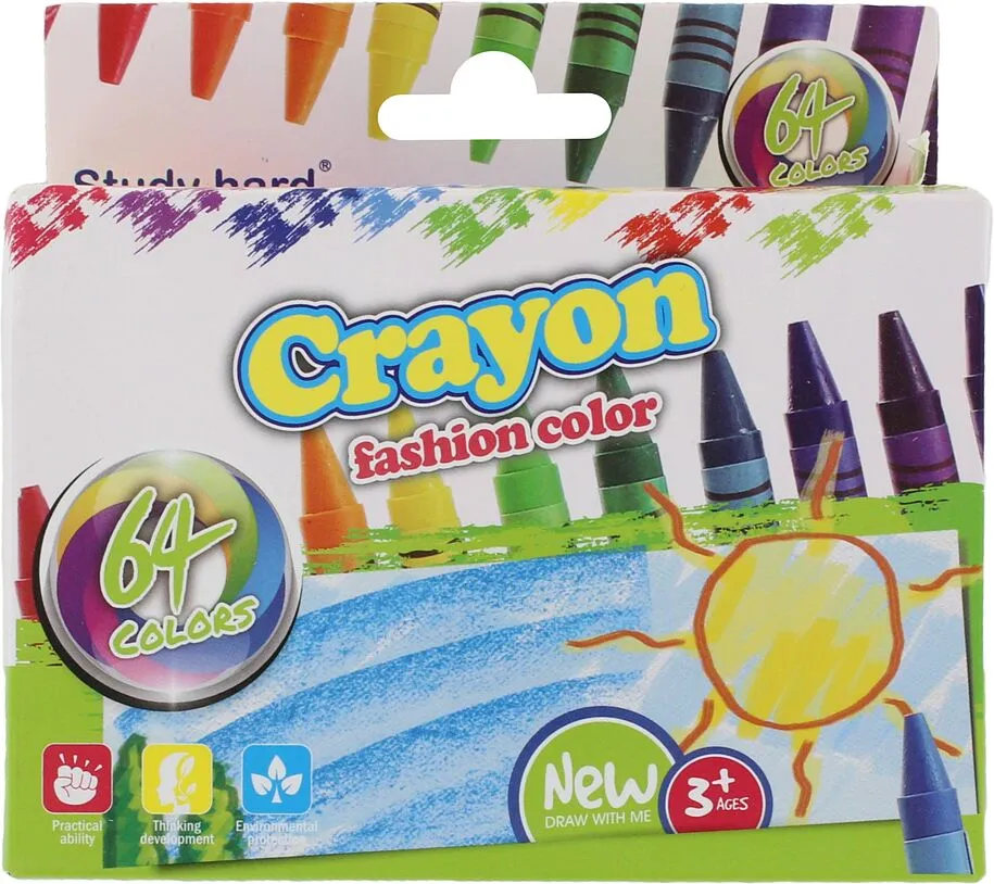 Յուղամատիտներ գունավոր «Crayon» 64հատ