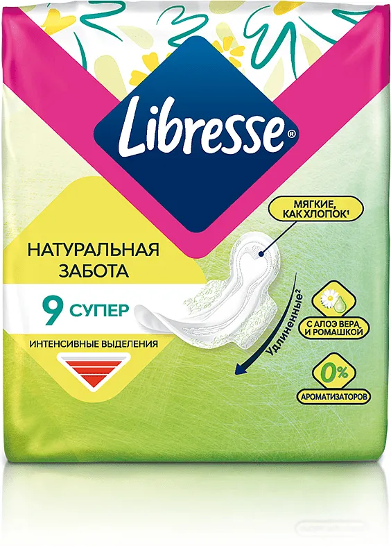 Միջադիրներ «Libresse Natural Care Ultra Super» 9հատ