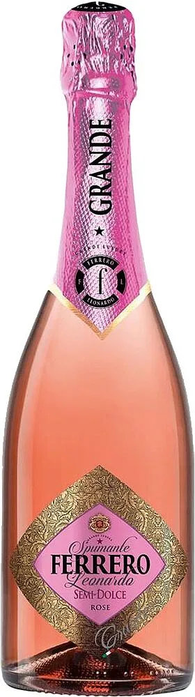 Փրփրուն գինի «Ferrero Leonardo Semidolce Rose» 0.75լ