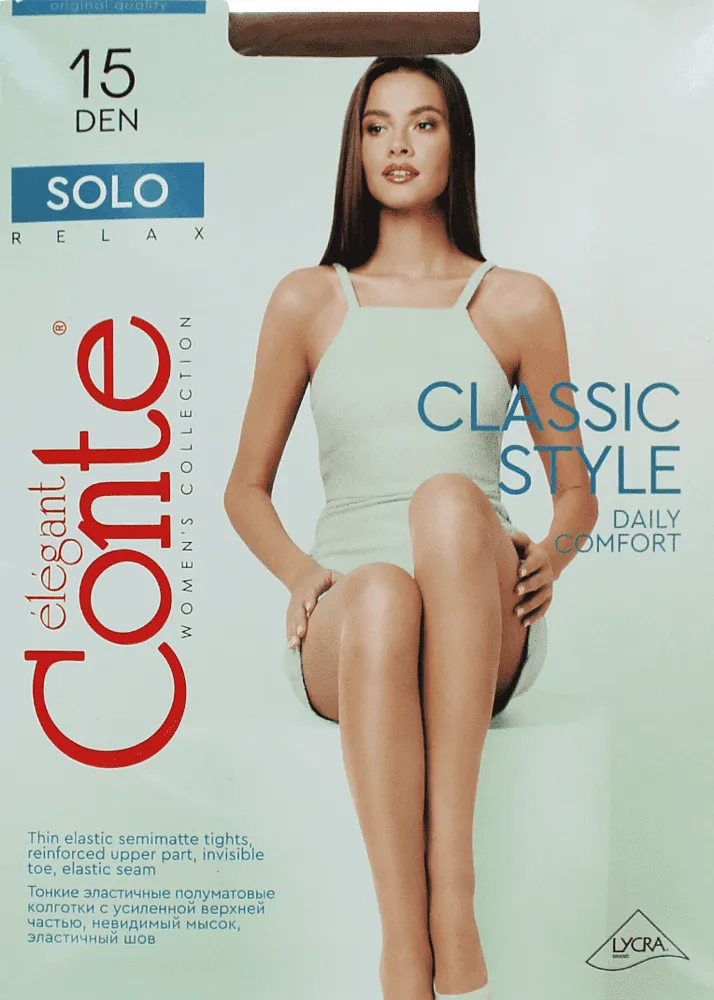 Զուգագուլպա բրոնզագույն «Conte Elegant Solo 15 Den N2» 