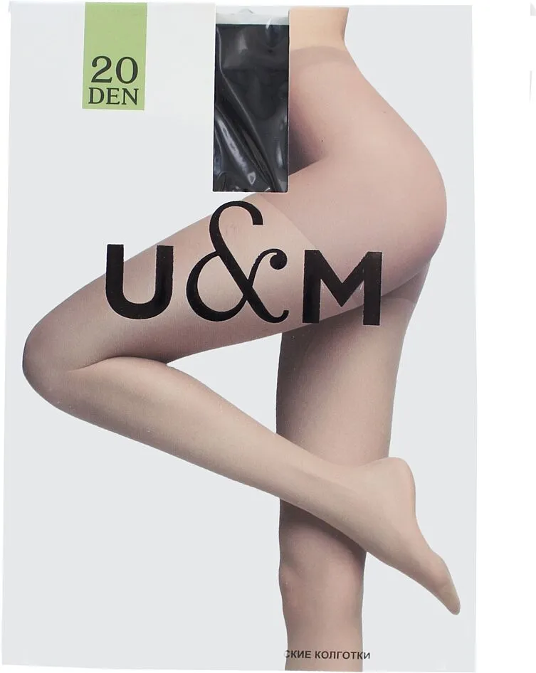 Զուգագուլպա «U&M 20 Den L» Սև
