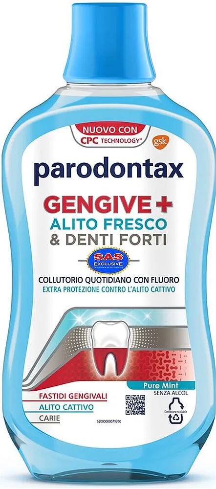 Բերանի խոռոչի ողողման հեղուկ «Parodontax Pure Mint» 500մլ