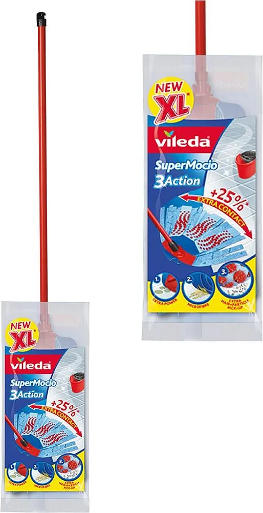 Հատակի փայտ «Vileda» կտորով 147սմ