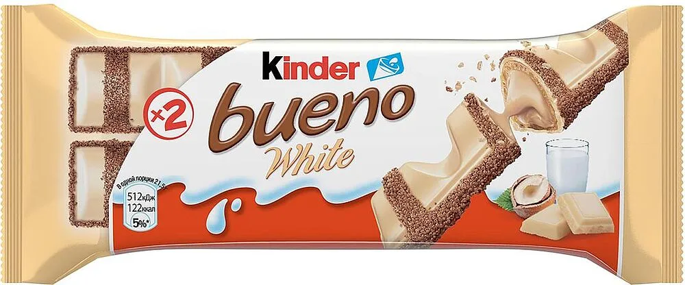 Կոնֆետ «Kinder Bueno White» 39գ
