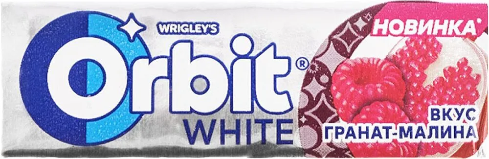 Մաստակ նռան և ազնվամորու «Orbit White» 13.6գ