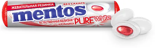 Մաստակ ելակի «Mentos Pure White» 15.5գ