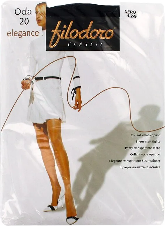 Զուգագուլպա սև «Filodoro Elegance Oda N1-2» 