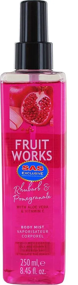 Մարմնի սփրեյ «Grace Cole Fruit Works Rhubarb & Pomegranate» 250մլ