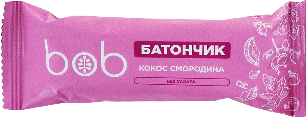 Սպիտակուցային բատոն կոկոսի և հաղարջի «BOB» 40գ