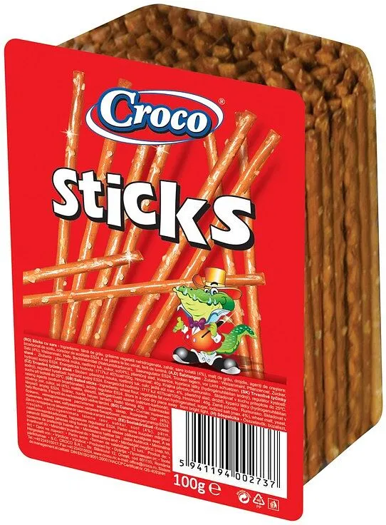 Աղի ձողիկներ «Croco» 100գ