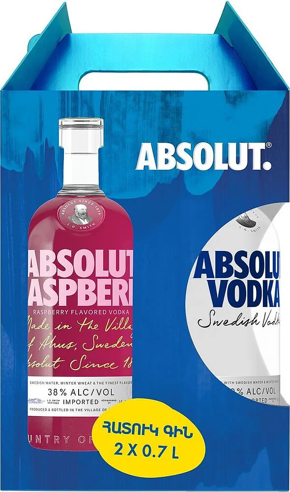 Օղու հավաքածու «Absolut» 2×0.7լ