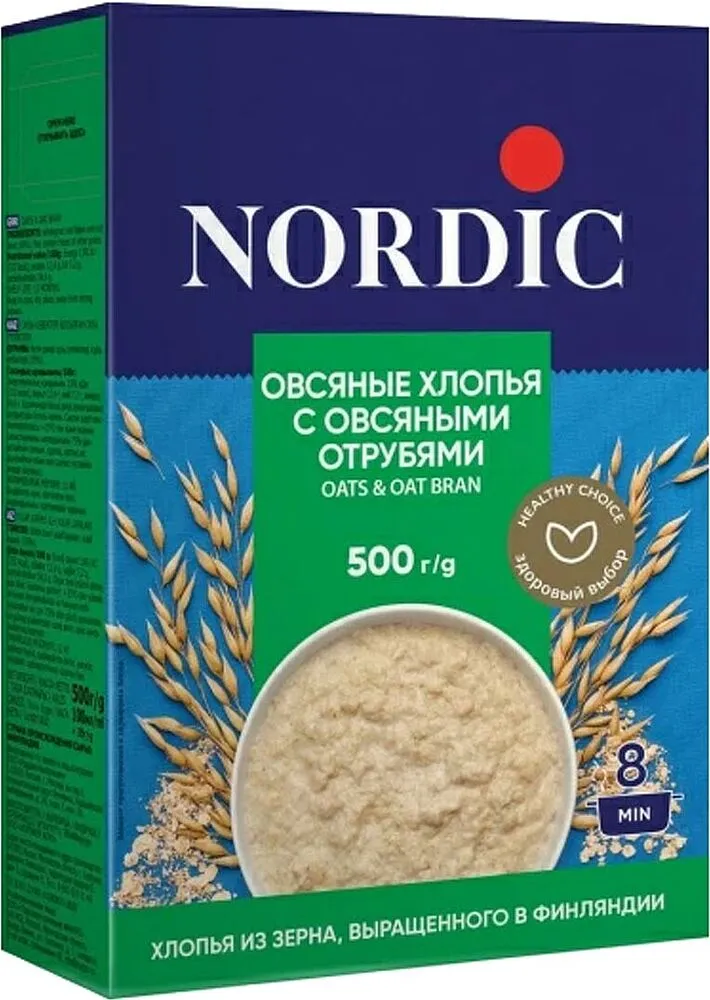Փաթիլներ և թեփ վարսակի «Nordic» 500գ