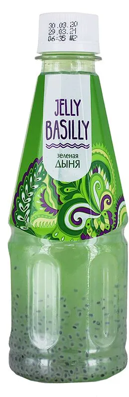 Ըմպելիք ռեհանի սերմերով և կանաչ սեխի «Jelly Basilly» 0.32մլ