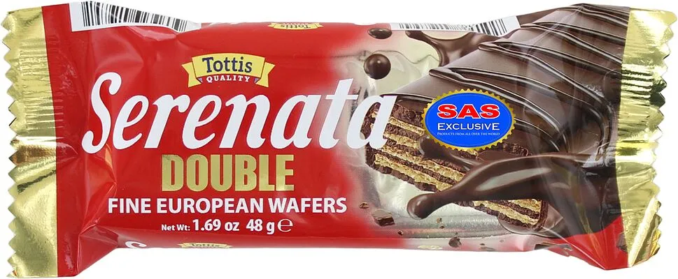 Վաֆլի կակաոյի կրեմով «Tottis Serenata Double» 48գ

