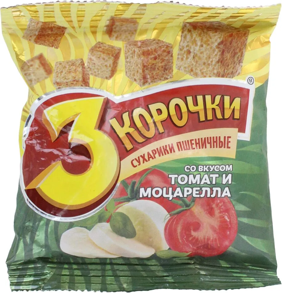 Չորահաց լոլիկի և մոցարելլայի «3 Корочки» 35գ