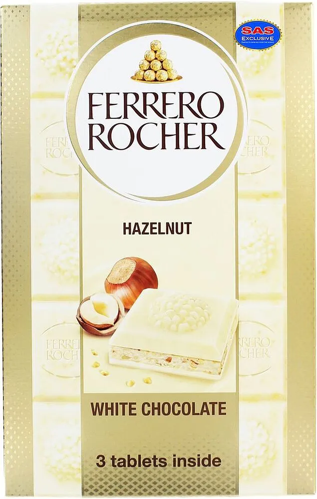 Շոկոլադե սալիկ պնդուկով «Ferrero Rocher Hazelnut» 270գ
