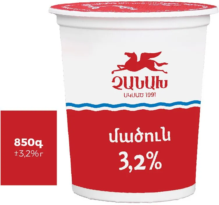 Մածուն «Չանախ» 850գ, յուղայնությունը՝ 3․2%