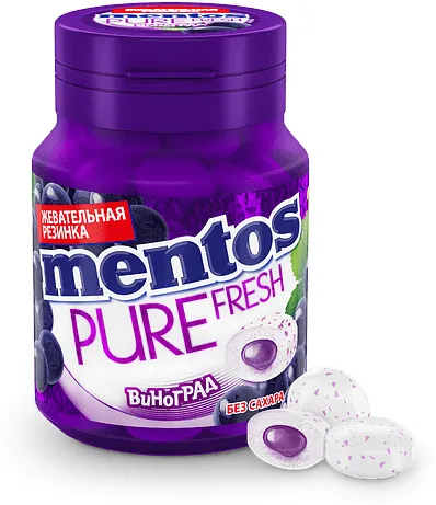 Մաստակ խաղողի «Mentos Pure Fresh» 54գ 