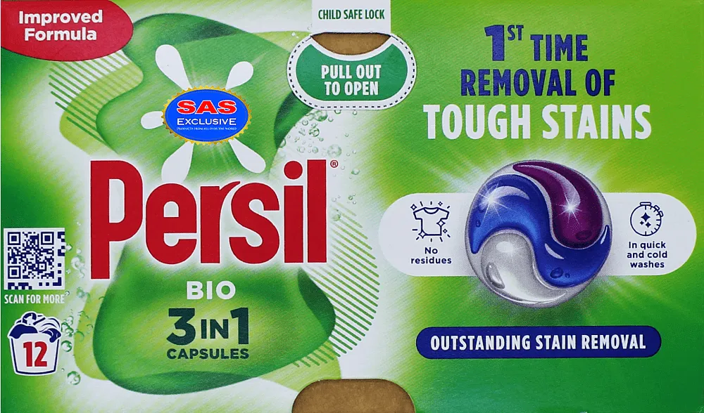 Լվացքի պարկուճներ «Persil Bio 3in1» 12 հատ
