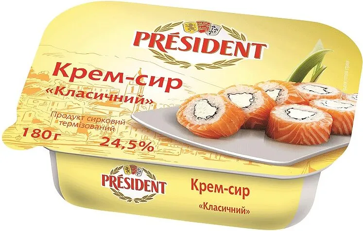 Պանիր սերուցքային «President Класичный» 180գ