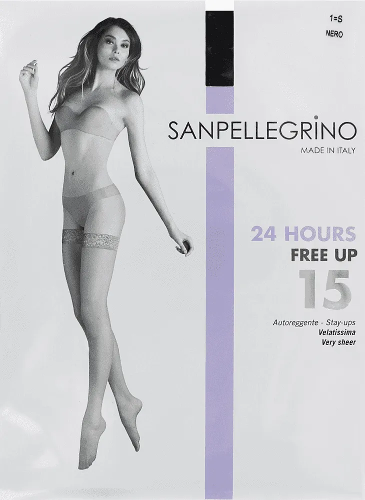 Կիսազուգագուլպա սև «Sanpellegrino Free Up Nero 15 Den N1»