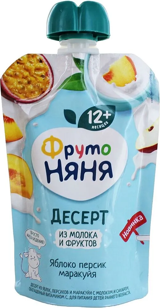 Աղանդեր կաթնային-մրգային «Фруто Няня» 90գ