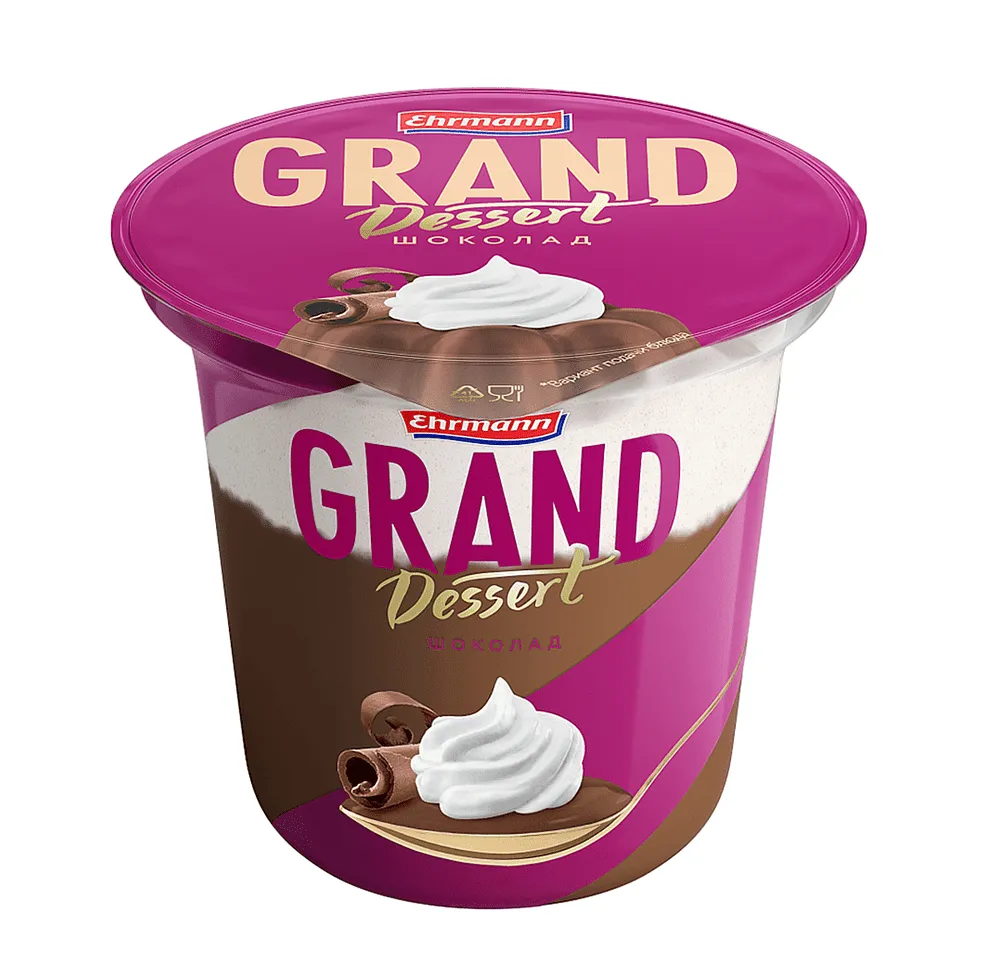 Պուդինգ հարած սերուցքով՝ շոկոլադե «Ehrmann Grand Dessert» 200գ, յուղայնությունը` 5.2%