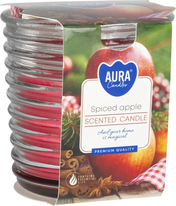 Մոմ անուշաբույր «Aura Spiced Apple» 130գ