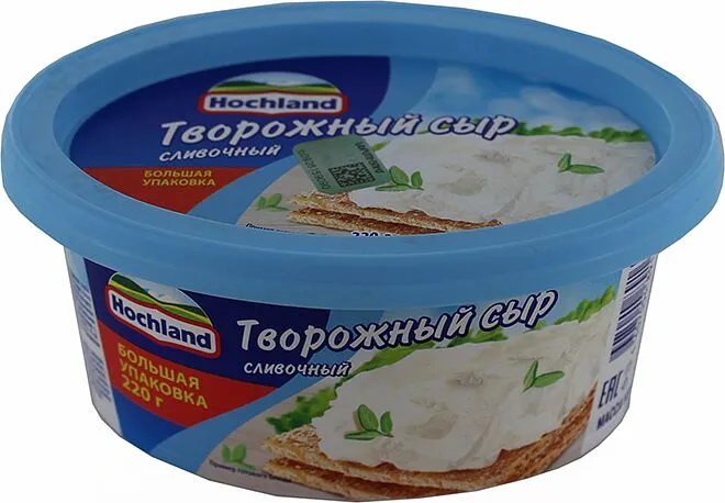 Պանիր կաթնաշոռային սերուցքային «Hochland» 220գ