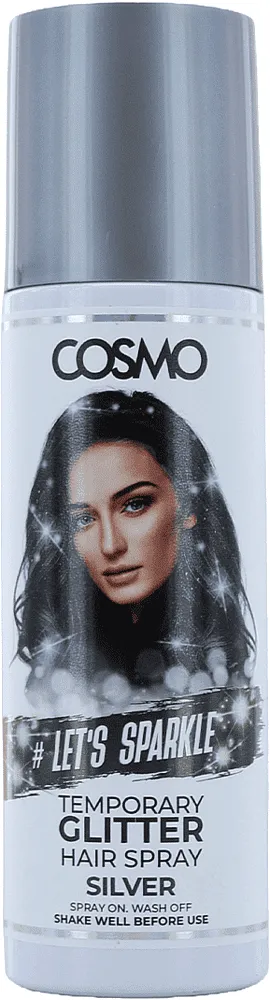 Մազերի լաք փայլերով «Cosmo Silver» 100մլ